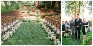 a wedding ceremony site at chateau lill