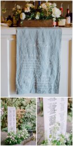 a wedding cocktail sign in blue