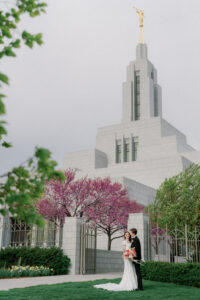 utah wedding at the draper LDS temple
