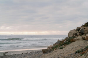 sun setting at torrey pines beach