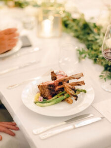 a meal at a fancy wedding venue in utah county