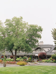the outside of columbia winery wedding venue in woodinville washington
