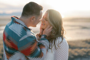 saltair engagement session during sunset