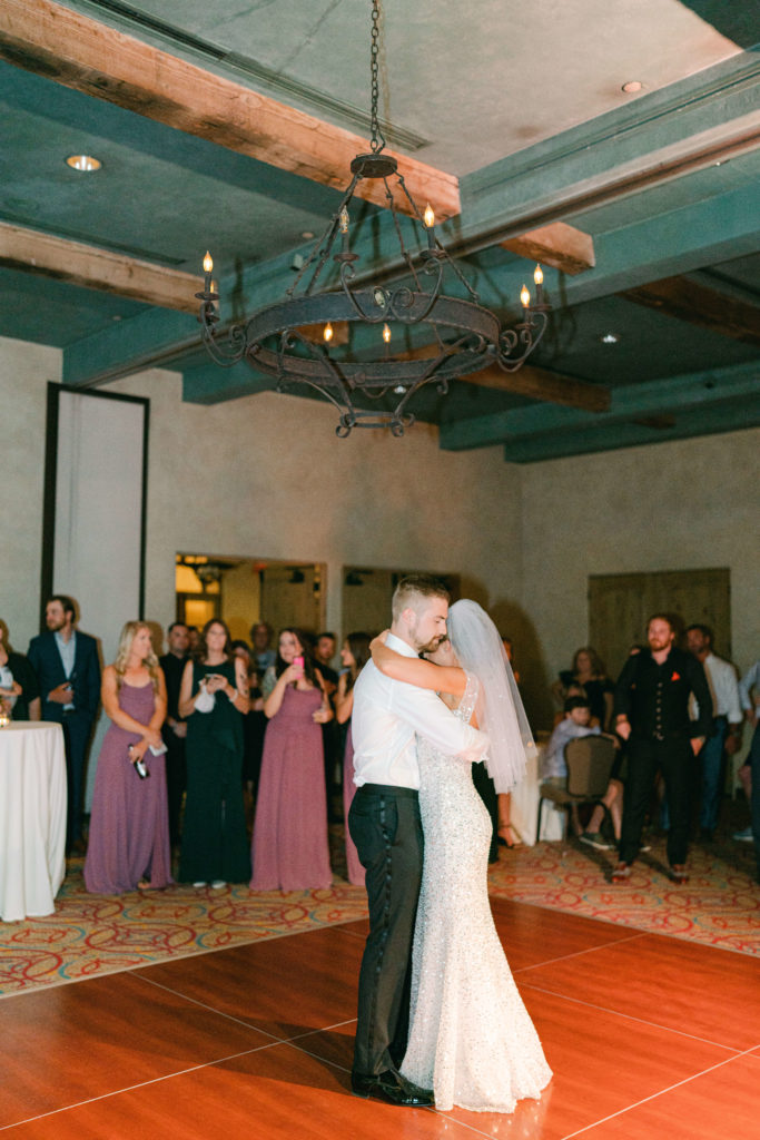 bride and grooms first dance at the royal palm resort in phoenix