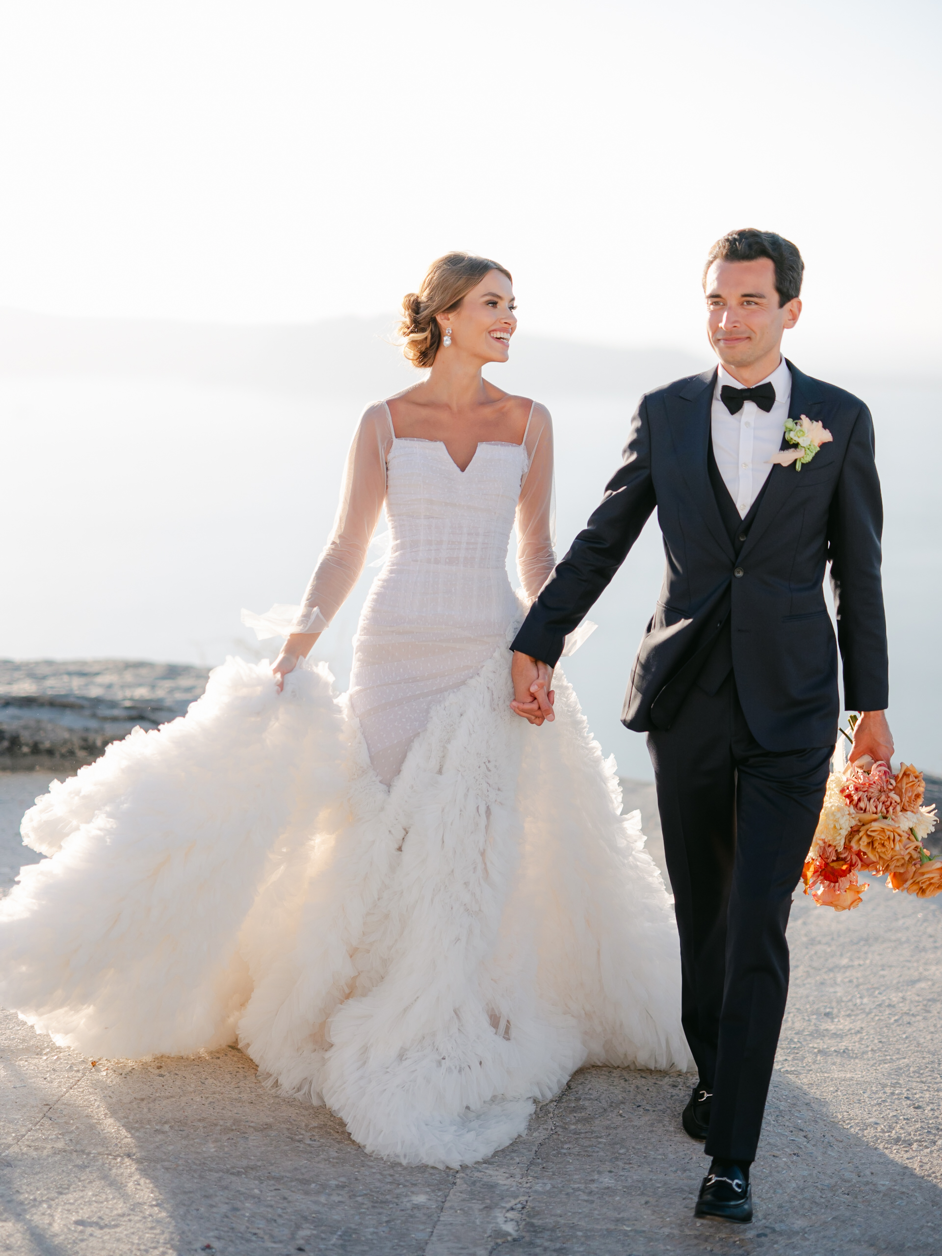 santorini wedding photographed by a destination wedding photographer