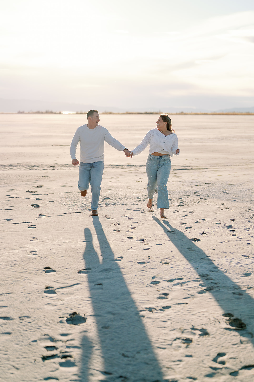 a sunset saltair engagement session
